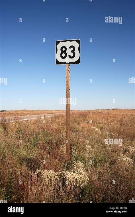 A road sign in rural Nebraska for US highway 83 Stock Photo - Alamy