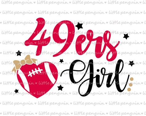 49ers girl SAN FRANCISCO football t-shirt onesie Svg Clip | Etsy