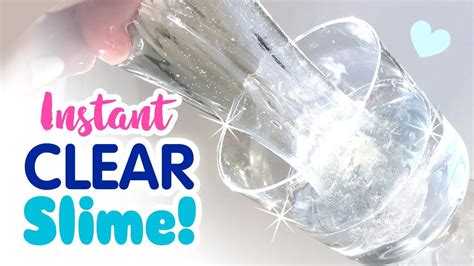 DIY INSTANT CLEAR SLIME!!! No Waiting For Bubbles! No Borax, No Detergent! - YouTube | Clear ...