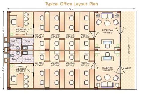 Office plan furniture layout.