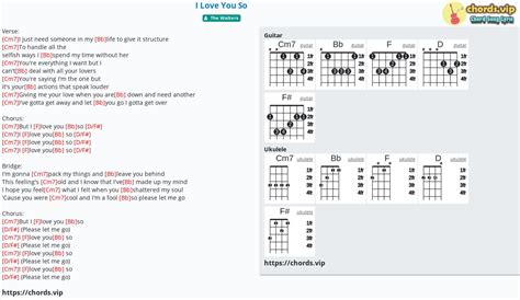 Chord: I Love You So - tab, song lyric, sheet, guitar, ukulele | chords.vip