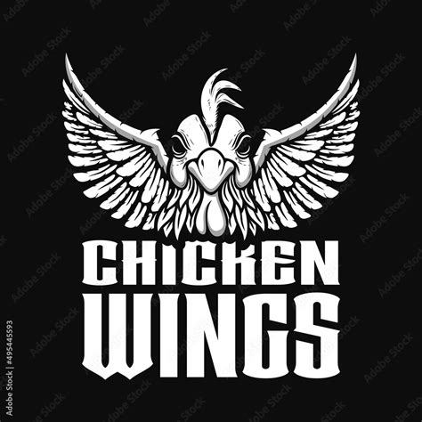 chicken wings restaurant logo vector illustration Stock Vector | Adobe Stock