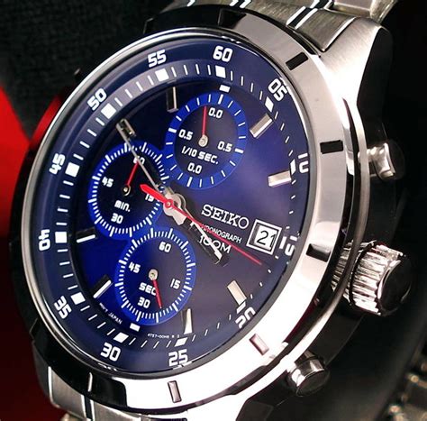 Seiko Chronograph 100 m 'Blue' - New men's watch - Catawiki