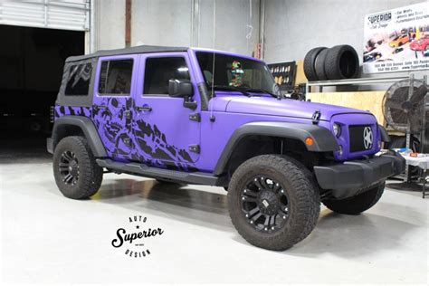 Jeep Wrangler getting a full makeover with wrap and powder coat! - Superior Auto Design