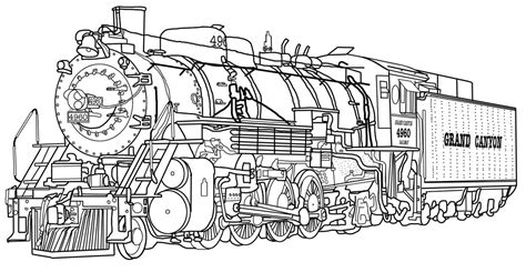 Grand Canyon Railway 4960 (Digital inked lineart) by WilliamCreator57 ...