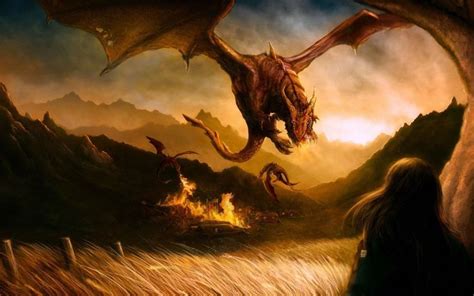 Dragons attacking the village Wallpaper | Fantasy dragon art, Dragon images, Fantasy dragon