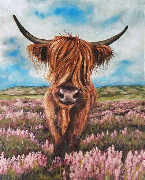 Highland Cow Painting by Lani Walling - Pixels