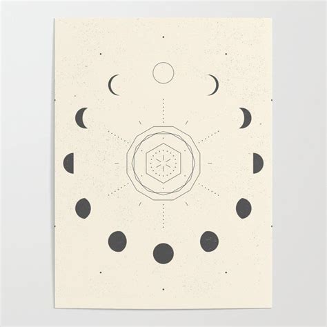 Moon Phases Light Poster | Moon phases tattoo, Flash art, Poster art