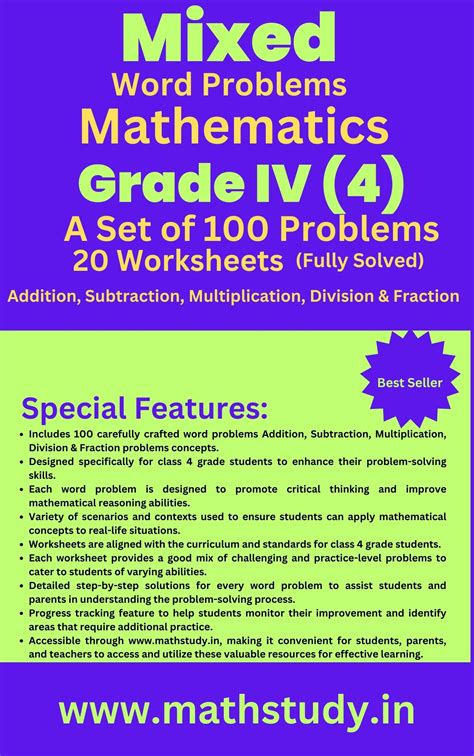 Mixed Word Problems For Grade 4 - Best E-books, Mathematics, Astrology, Sample Papers - CBSE ...