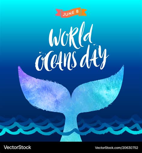 World oceans day Royalty Free Vector Image - VectorStock