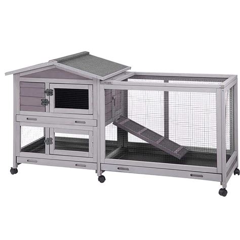 aivituvin Indoor Outdoor Rabbit Hutch Bunny Cage (Inner Space 9.6 sq. ft.) AIR19 - The Home Depot