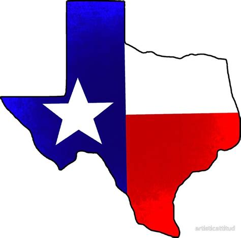 Texas vibrant flag state outline | Sticker | Texas theme, State outline ...