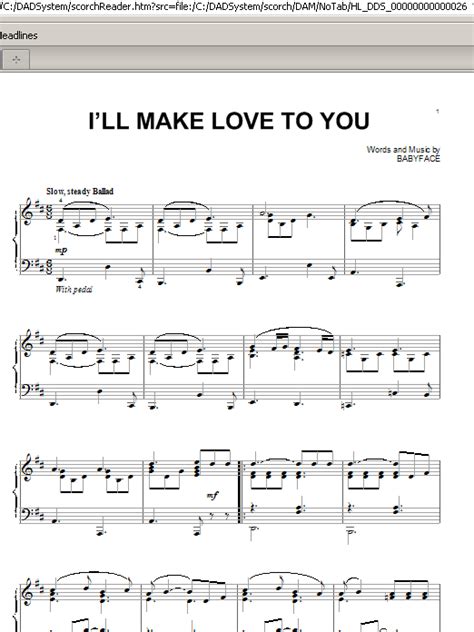 I'll Make Love To You | Sheet Music Direct