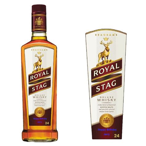 Personalised Royal Stag Whisky Bottle label Birthday Christmas Xmas any ...