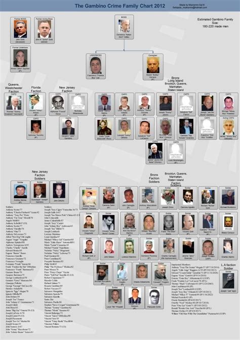 Mafia Family Leadership Charts | About The Mafia | Crime family, Family ...