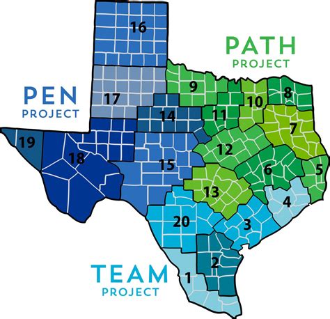 Texas School Regions Map