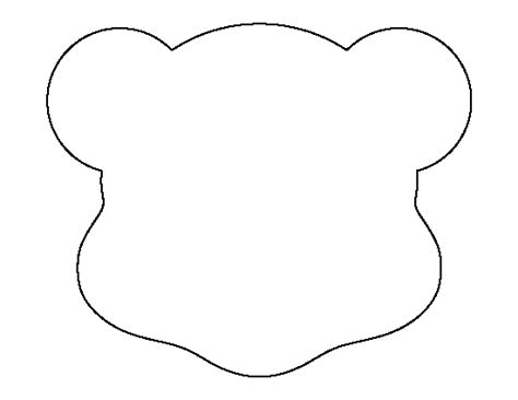 Printable Teddy Bear Head Template | Teddy bear template, Teddy bear ...