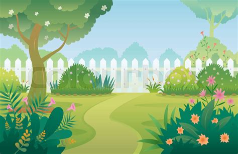 Garden and Flowers Background | Stock vector | Colourbox