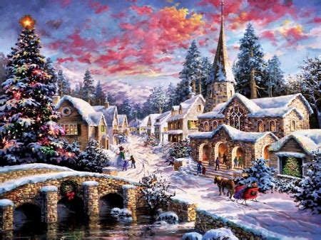 Christmas Village - Other & Abstract Background Wallpapers on Desktop ...