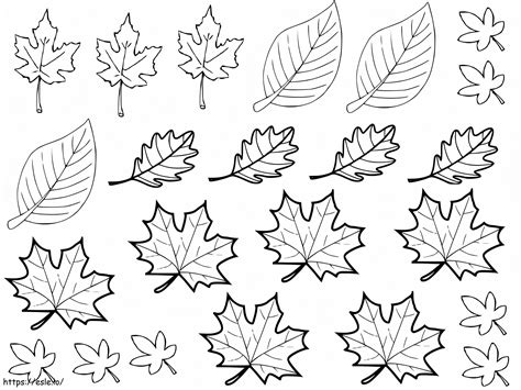 Autumn Leaves coloring page