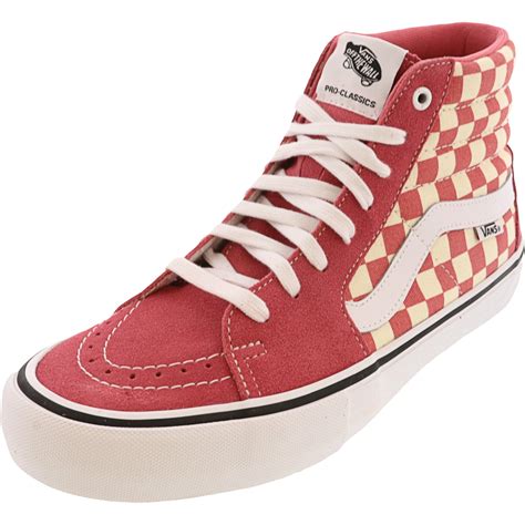 Vans - Vans Men's Sk8-Hi Pro Checkerboard Desert Rose High-Top Women ...