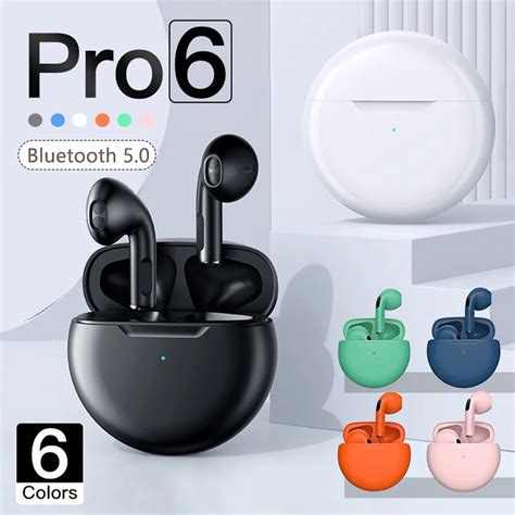 Air Pro6 Tws Wireless Headphones With Mic Fone Bluetooth Earphones ...