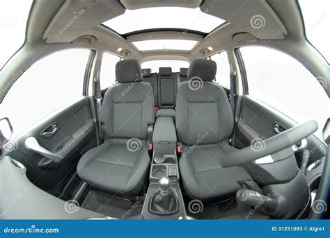 Modern Car Interior With Fisheye Lens Stock Image - Image: 31251093