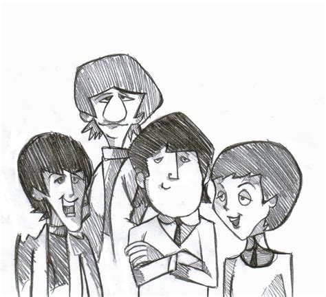 Showing > The Beatles Cartoon Drawings Easy | Easy cartoon drawings, Beatles art, Drawings