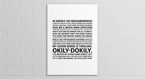 Ned Flanders Quotes A5 A4 A3 Poster or Print - Etsy Canada