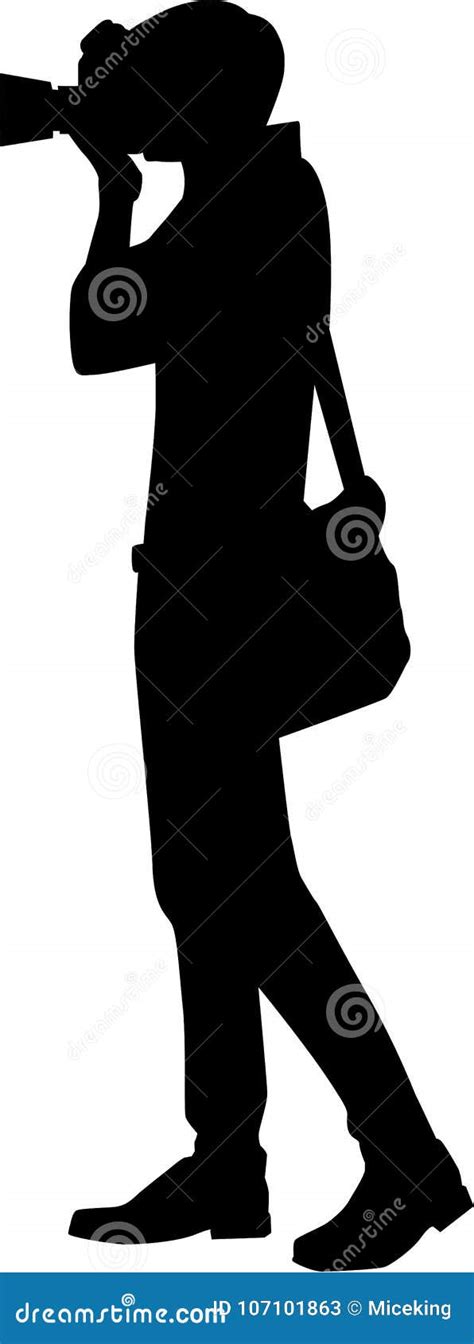 Photographer Silhouette Vector Stock Vector - Illustration of pictogram ...