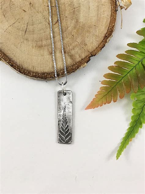 Fine Silver Fern Bar Pendant | andiclarkejewelry | Precious metal clay, Clay jewelry, Sand ...