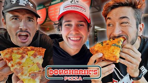 Eating At David Dobrik's New Restaurant...(Doughbriks Pizza: How it's ...