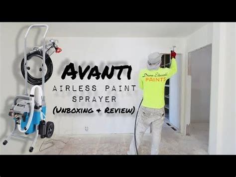 Spraying the INTERIOR of a house with the Avanti Airless Paint Sprayer ...