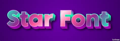 Star Font Text Effect and Logo Design Font