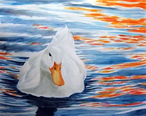 White Duck (Original Watercolor)