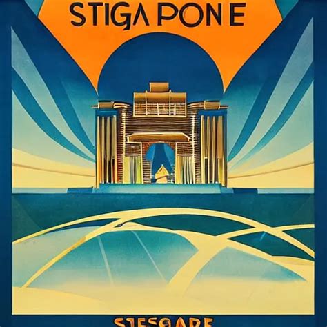Art deco tourism poster for Singapore | Stable Diffusion | OpenArt