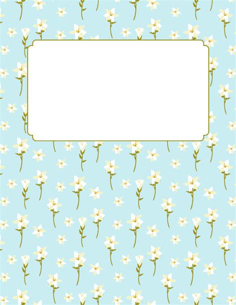 Free printable Easter lily binder cover template. Download the cover in JPG or PDF format at ...