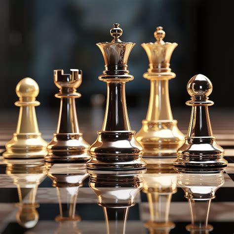 Premium AI Image | 3D illustration Assortment of chess pieces ...