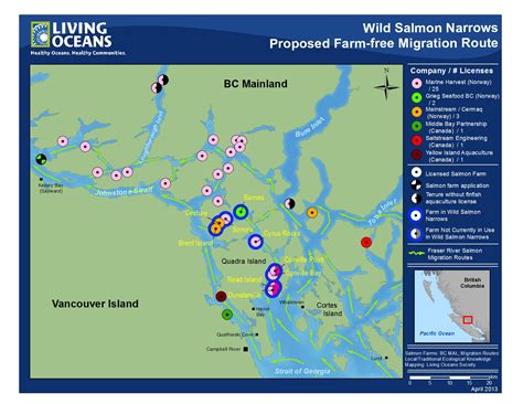 Wild Salmon Narrows - Proposed Farm-free Migration Route | Living Oceans