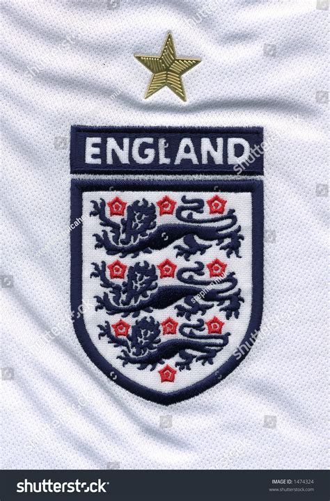 Three Lions Close England Football Jersey Stock Photo 1474324 ...