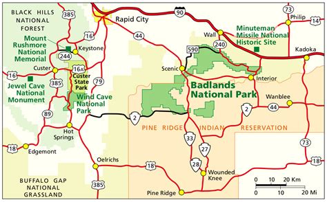 Badlands National Park Map ~ AFP CV