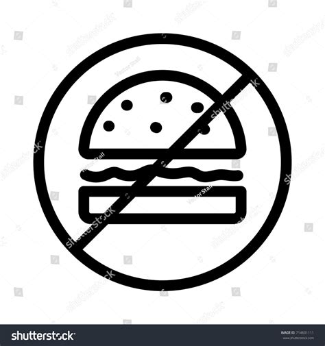 Burger Ban Icon Stock Vector (Royalty Free) 714601111 | Shutterstock