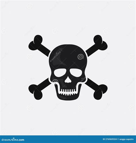 Skull and Bones Icon Logo Design Vector Graphic Illustration Symbol Stock Illustration ...