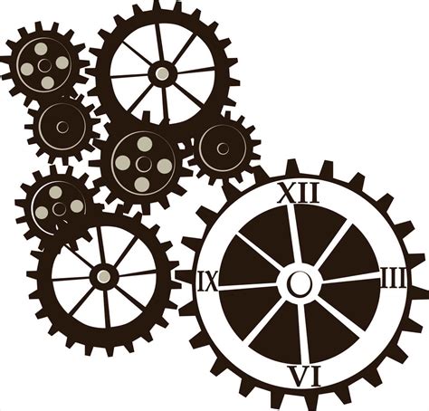 Gear Clock Drawing | Free download on ClipArtMag