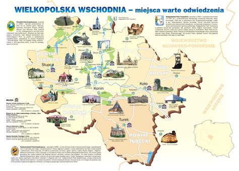 Mapa turystyczna Wielkopolska Wschodnia - miejsca warte odwiedzenia by Lokalna Organizacja ...