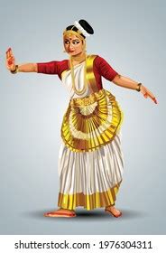 Kerala Traditional Dance Performance Mohiniyattam Vector Stock Vector (Royalty Free) 1976304311 ...