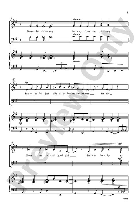 Santa Baby: SAB Choral Octavo: Philip Springer - Digital Sheet Music ...