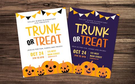 Trunk or Treat Flyer Template (Free to Edit & Customize for Your Event!)