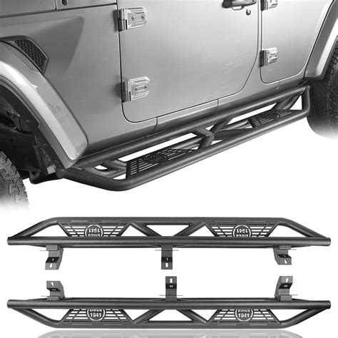 Buy Hooke Road for Jeep Wrangler JL Side Steps Running Boards Slider Rails for 2018-2024 Jeep ...