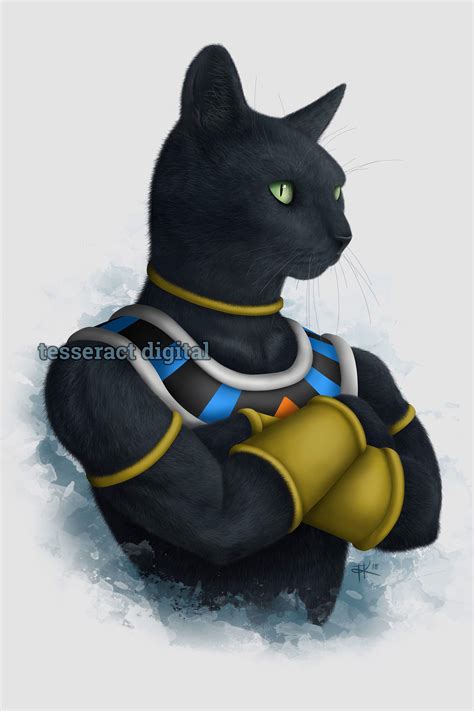 [OC] We named our cat after Beerus, so I couldn't resist doing this ...